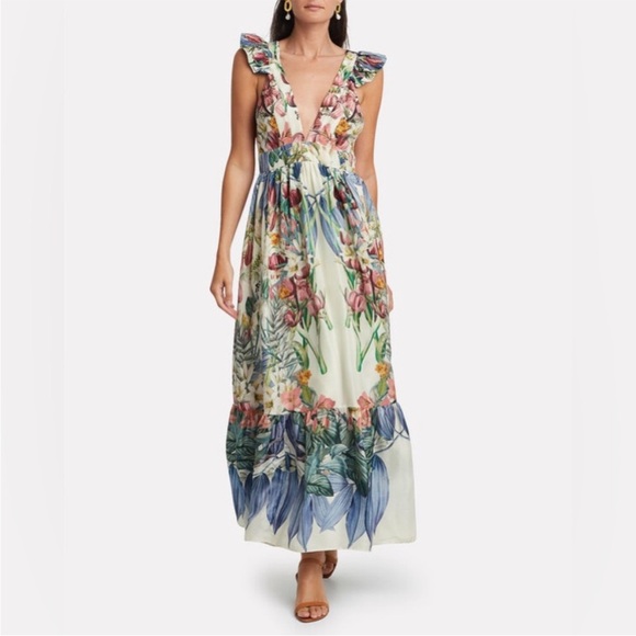 CAROLINA K Penelope Floral Silk Maxi Dress - Picture 3 of 11